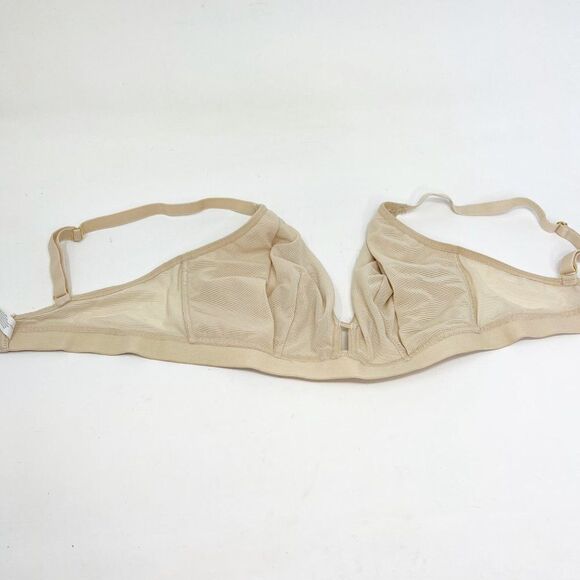 Lively Womens Beige Adjustable Strap Hook & Eye Wireless T Shirt Size 2 - Picture 2 of 6